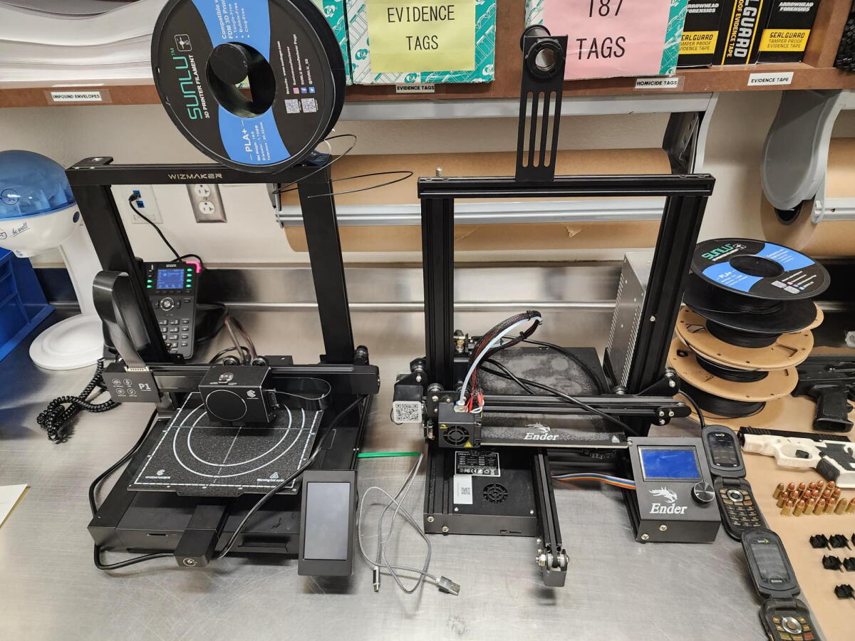 Polymer filament and other evidence from a 3-D-gun-printing operation 