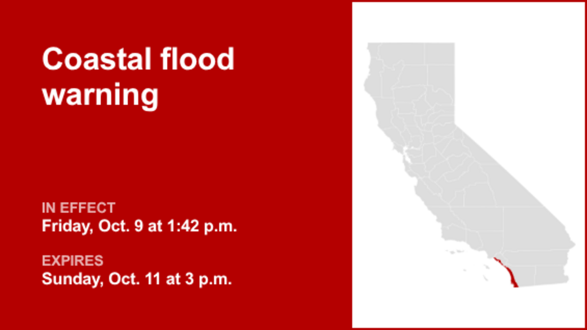 UPDATE: Coastal flood warning active for San Diego County Coastal Areas and Orange County Coastal