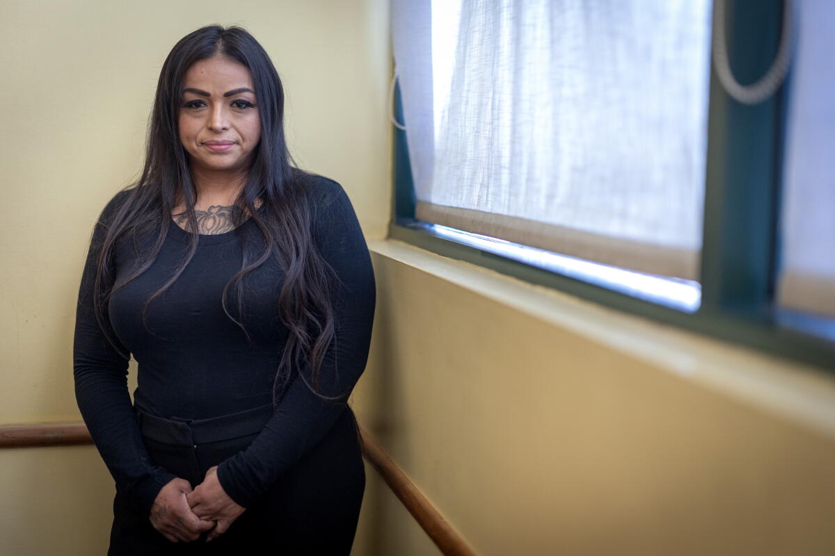 Elyse Moya, case manager for Bridge to Home, poses for a portrait