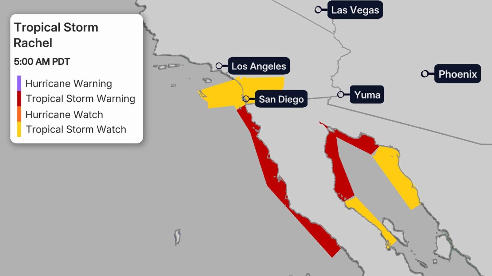 Pacific Storm 4 Watches Warnings