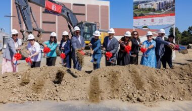 LAC student housing ground breaking group photo