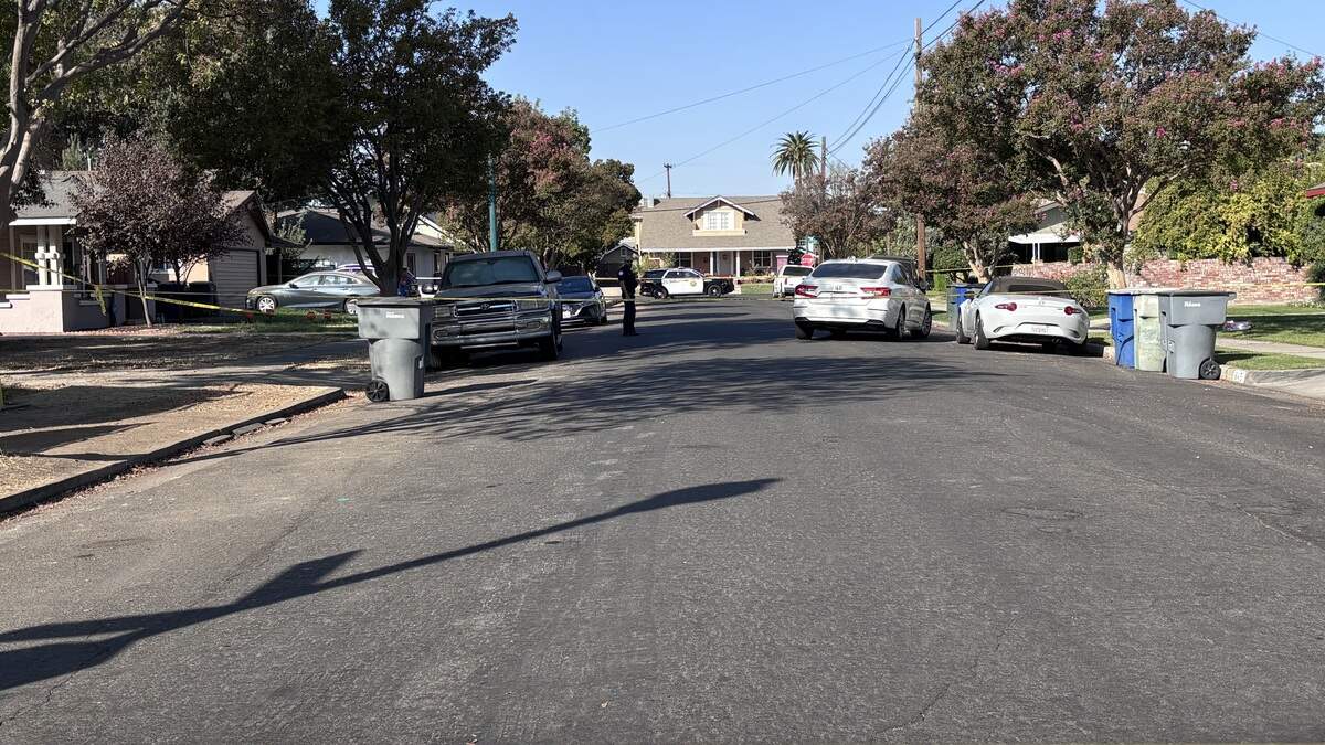 Police blocked off Dudley, near Broadway in Fresno on Friday, Oct. 9, 2026. Police blocked off Dudley, near Broadway in Fresno on Friday, Oct. 9, 2026.