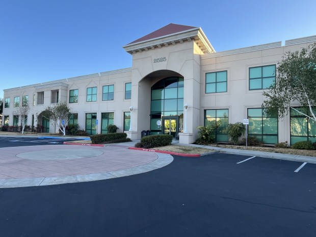 One of the buildings in a North San Jose office and research campus with addresses of 2515, 2525, 2535 and 2545 North First Street, seen on July 29, 2026 (George Avalos/Bay Area News Group)