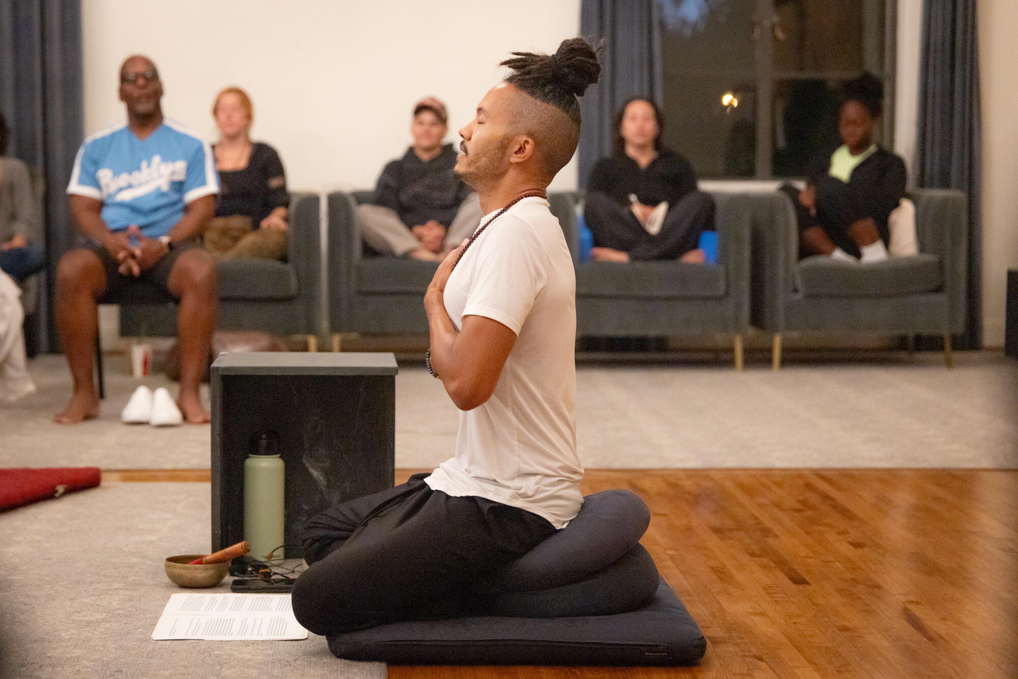 “The intentional space to be with ourselves is so nourishing,” says meditation leader Nico Cary.
