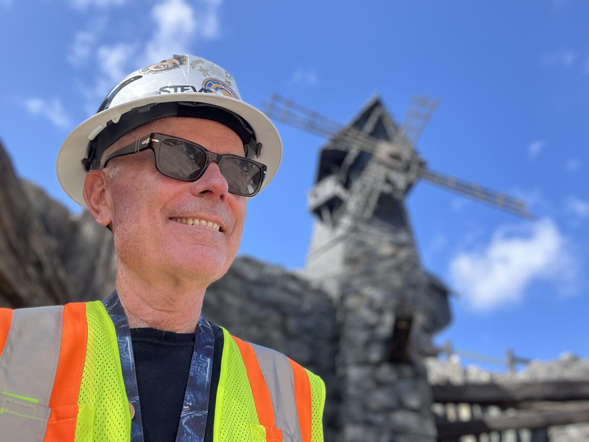 Steve Tatham in Florida's Epic Universe, the Universal park in which he served as executive creative director. 