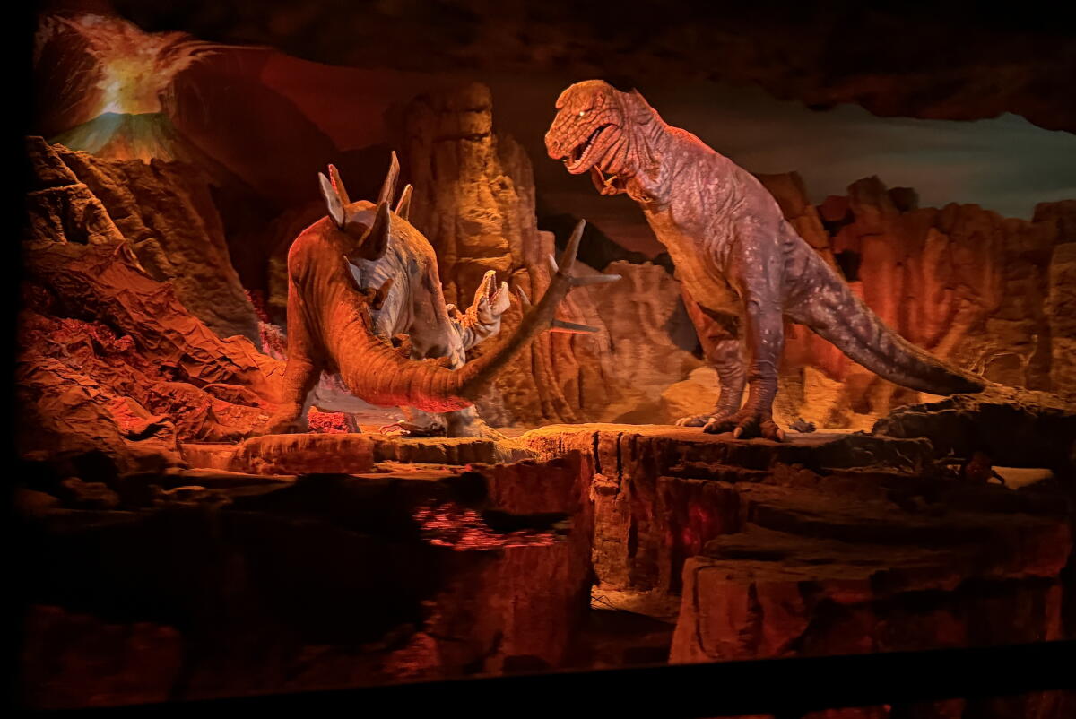 The dinosaurs on the Disneyland Railroad.