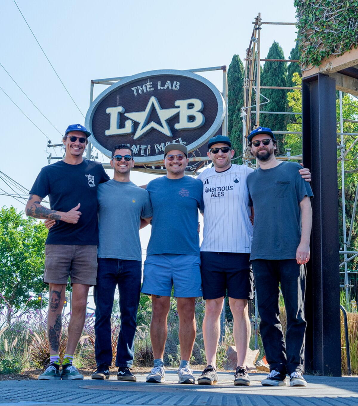 Ambitious Ales co-founders Jon Cuthbert, Juan Carrillo, Jerome De Leon, Garrett Carroll, and Danny Karpinski.