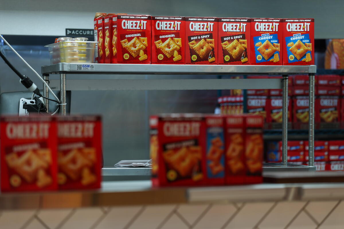 Various boxes of Cheez-It crackers.