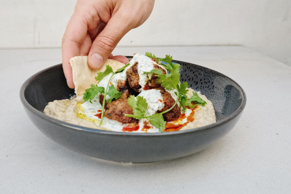 Mutabbal and meatballs.