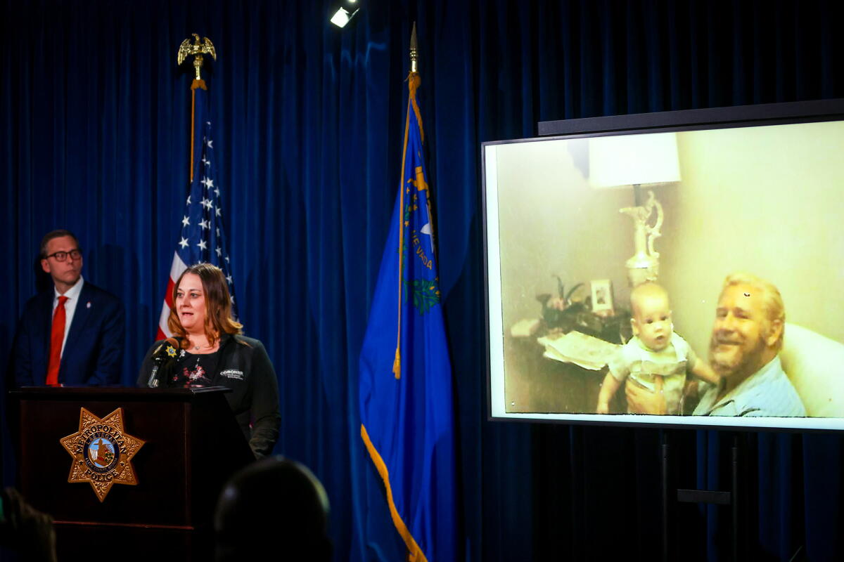 Clark County Coroner Melanie Rouse at the Las Vegas Metropolitan Police Headquarters in Las Vegas.