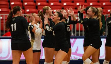 Oakland Volleyball Outlasts Robert Morris in Five-Set Thriller