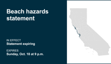 Beach hazards statement for Bay Area Shorelines likely to expire at 9 p.m.