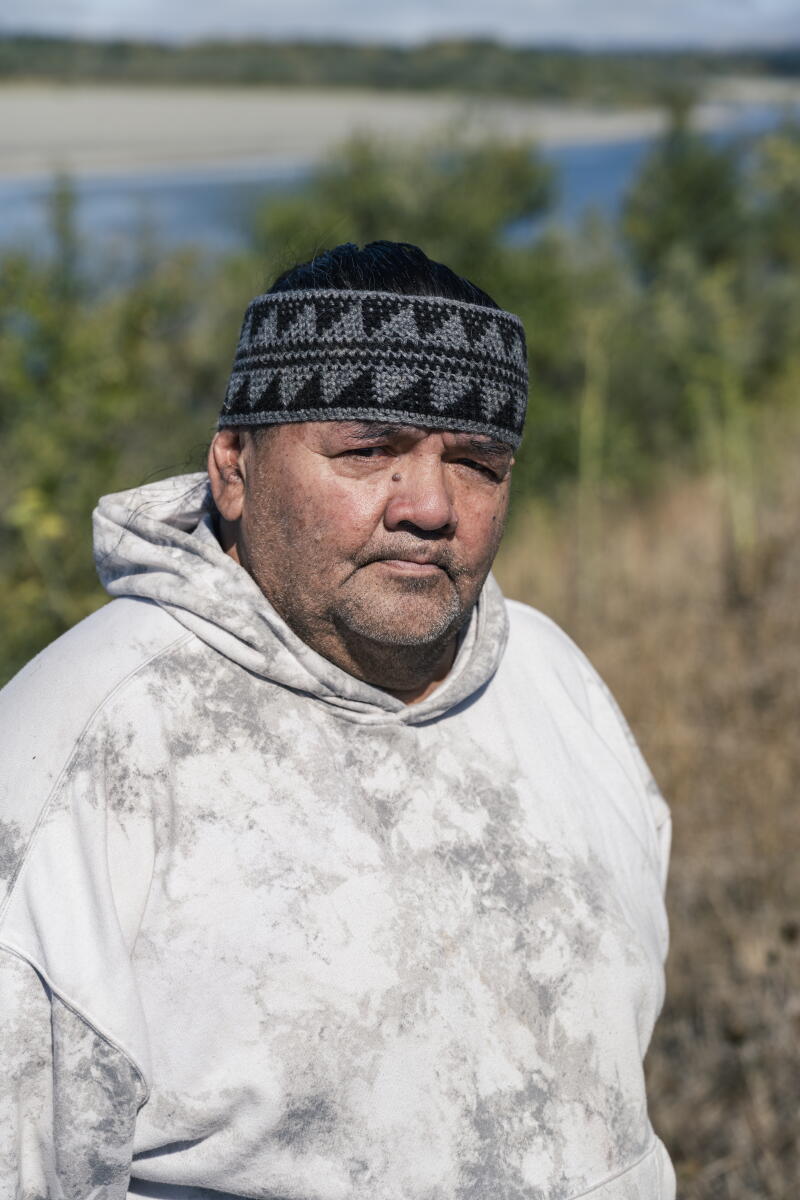 Perry Lincoln, a member of the Wailaki Tribe, poses for a photo