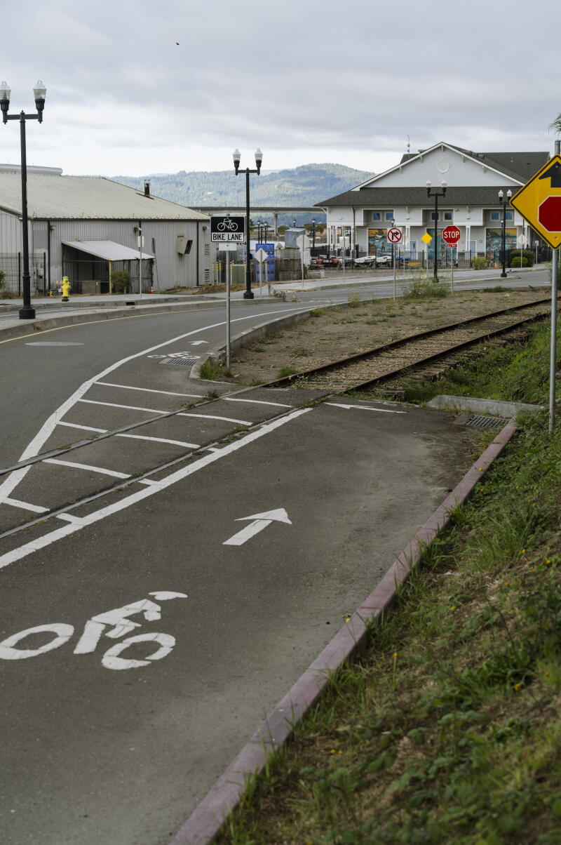 The Eureka Waterfront Trail skirts Humboldt Bay and passes through historic downtown Eureka