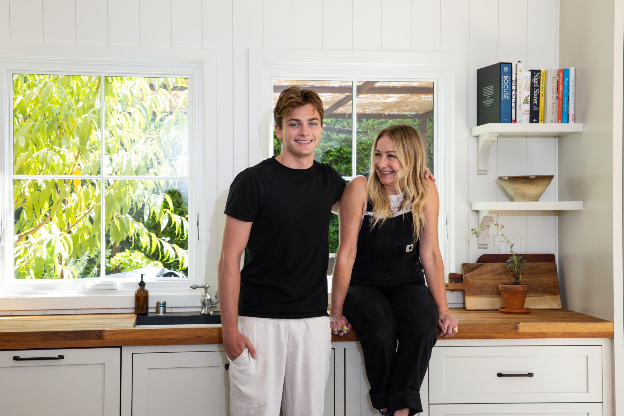 Sam Donnelly and her son, Joe,  in the kitchen of ADU.