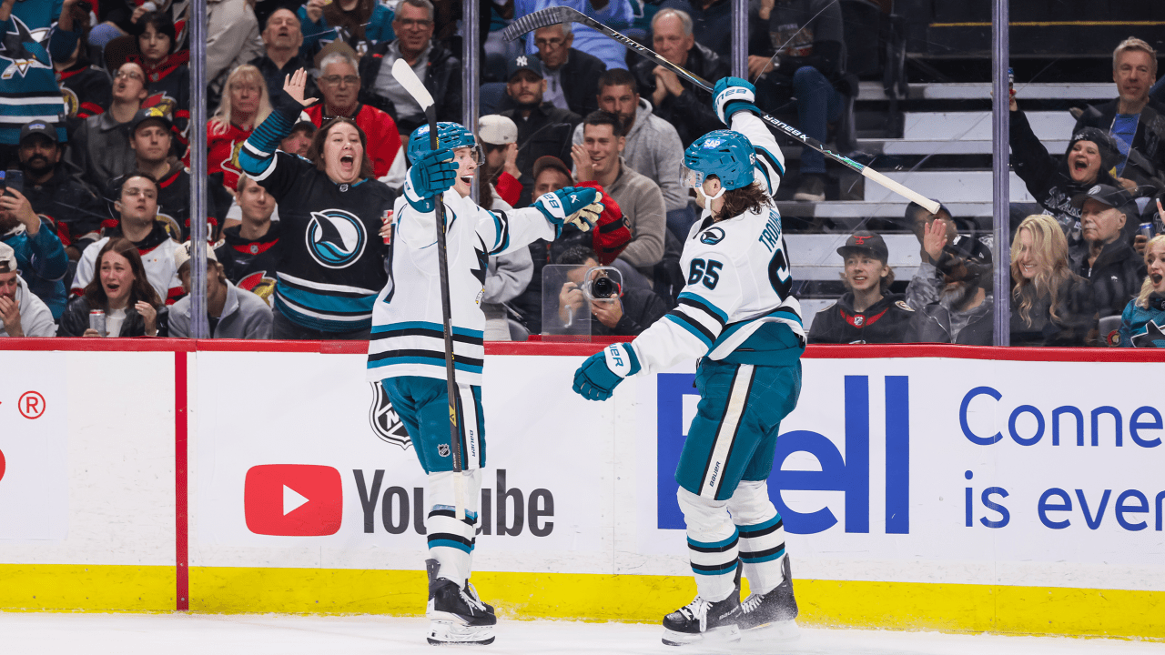 Sharks score six, ease past Senators for first regulation win