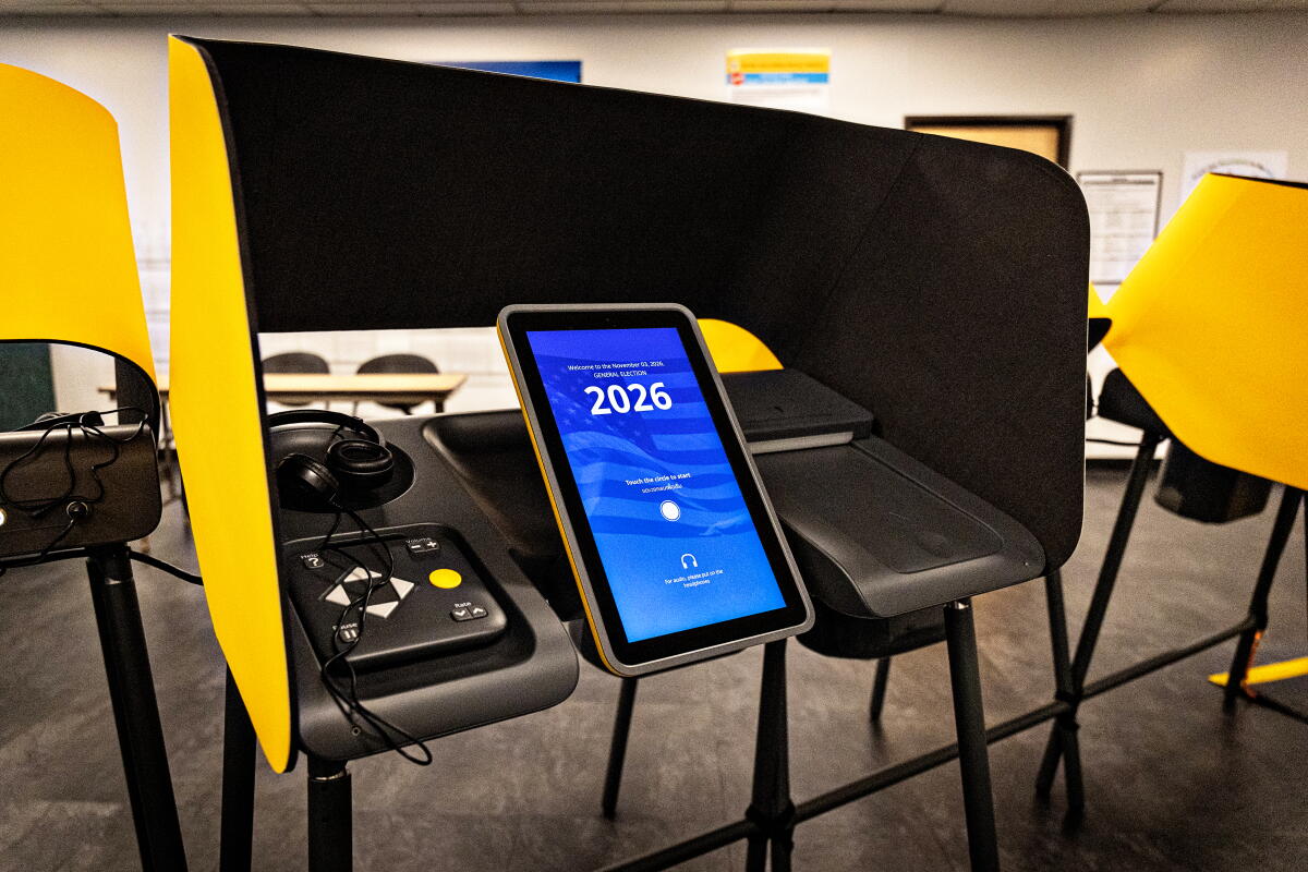 Ballot machines at the Los Angeles County Registrar-Recorder