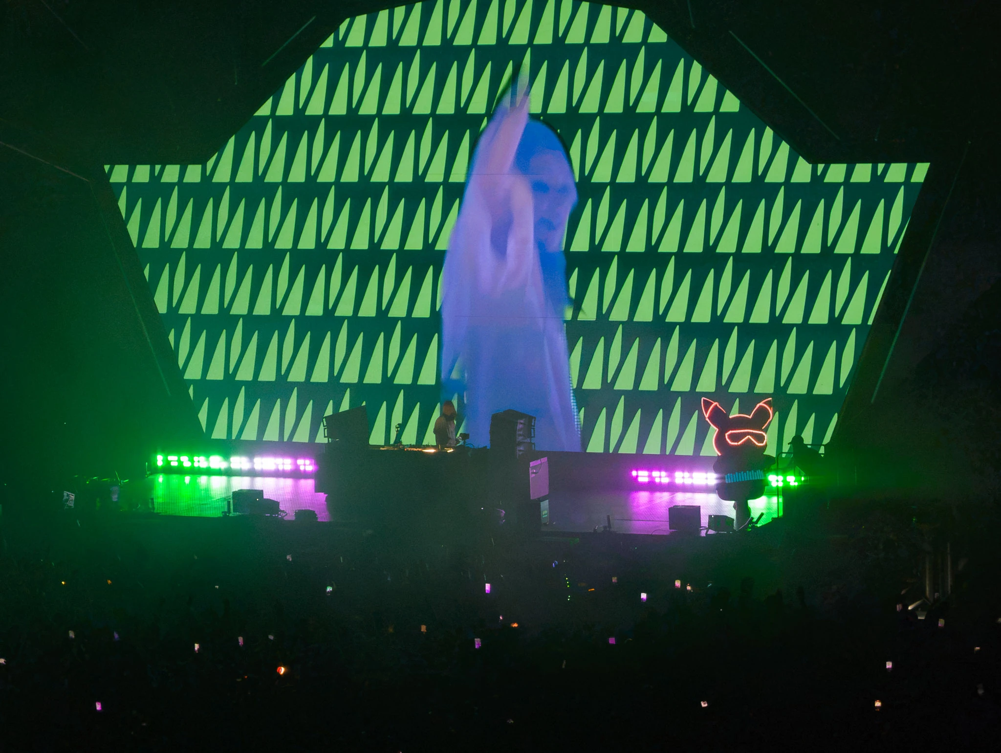 Alison Wonderland and Pikachu at Pokémon Night Out