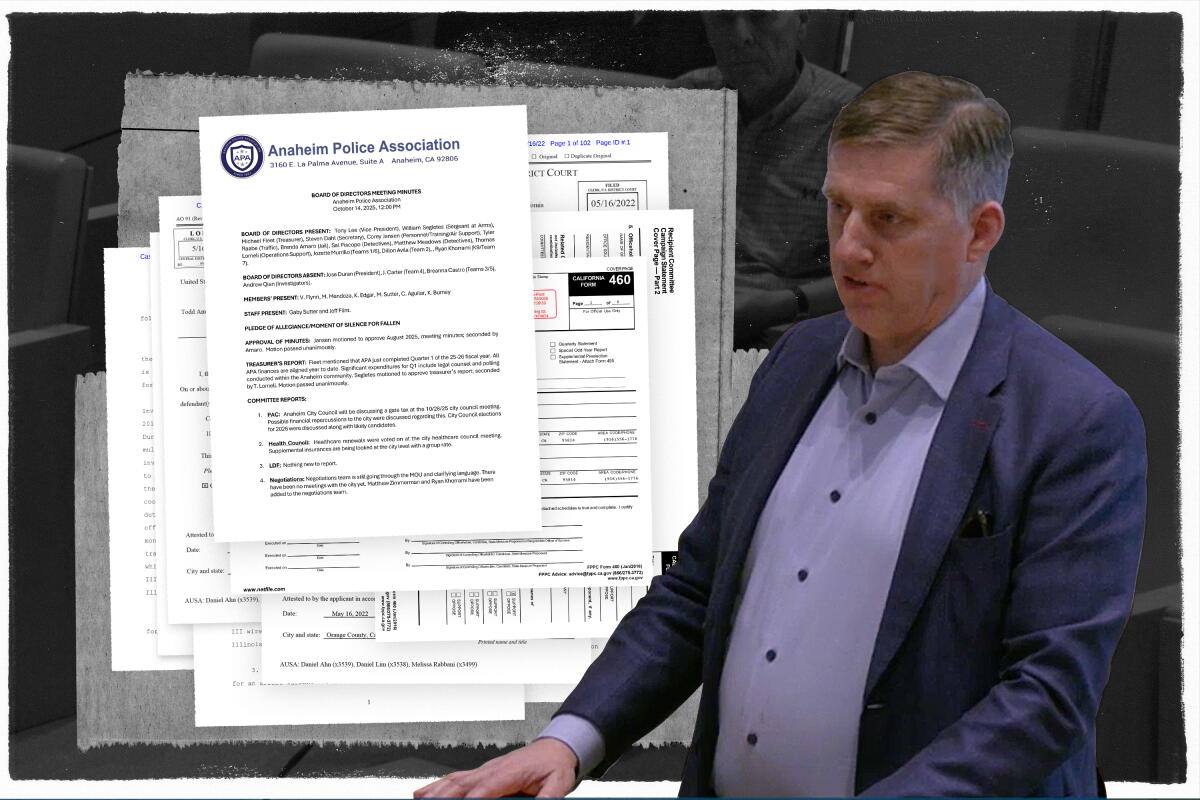 The Anaheim Police Assn. has joined forces with Jeff Flint, a lobbyist whom the FBI investigated.