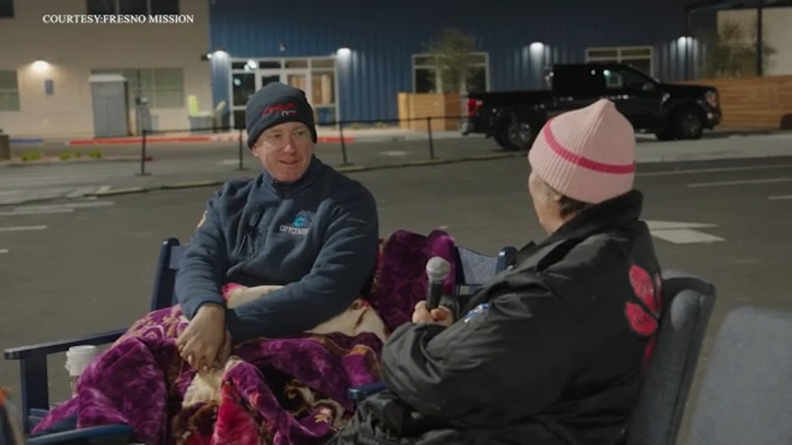 Fresno Mission taking part in 'Conversations on a Bench'
