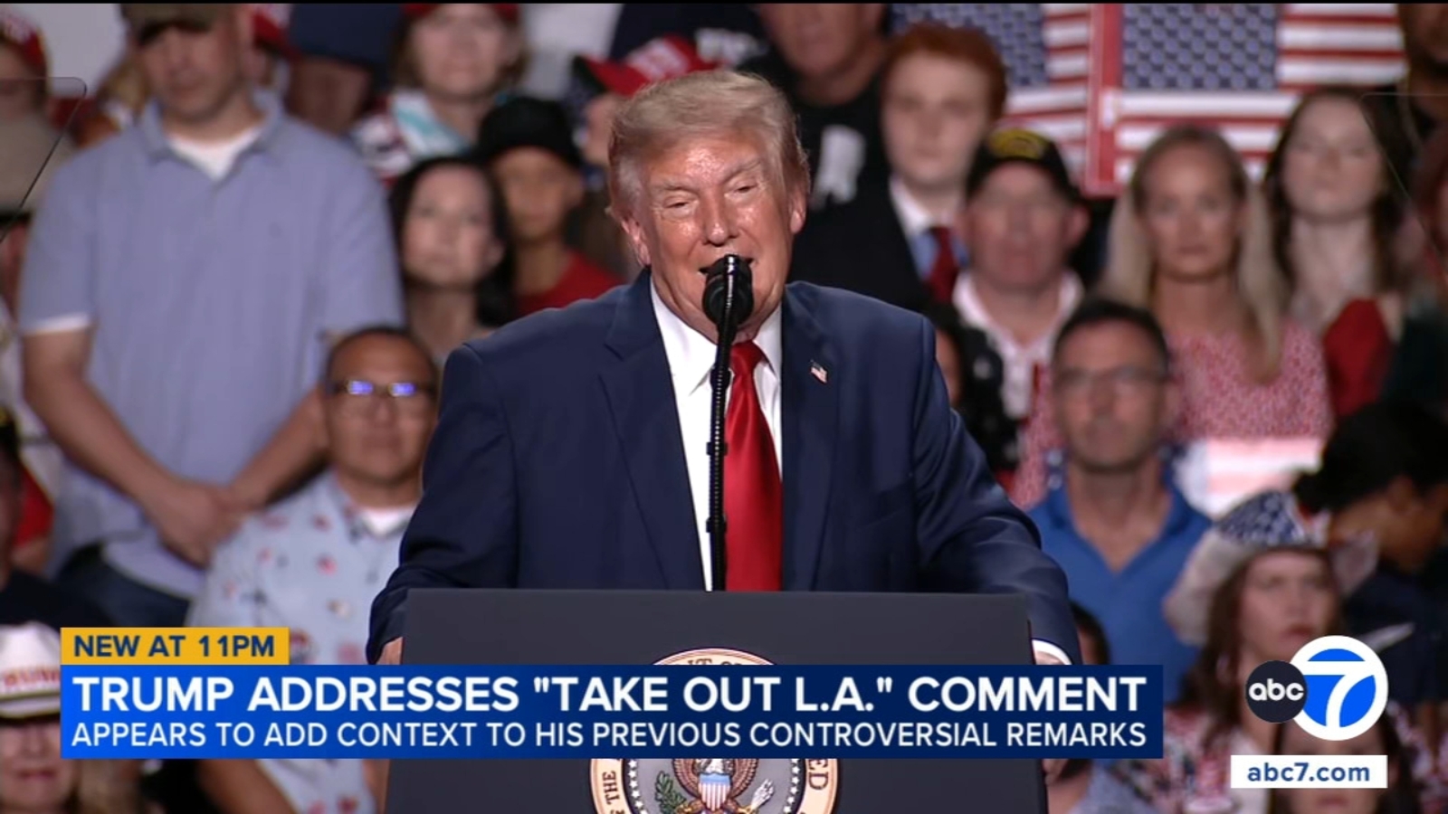 Donald Trump revisits controversial remarks about attacks on LA, San Diego: 'We protect our cities'