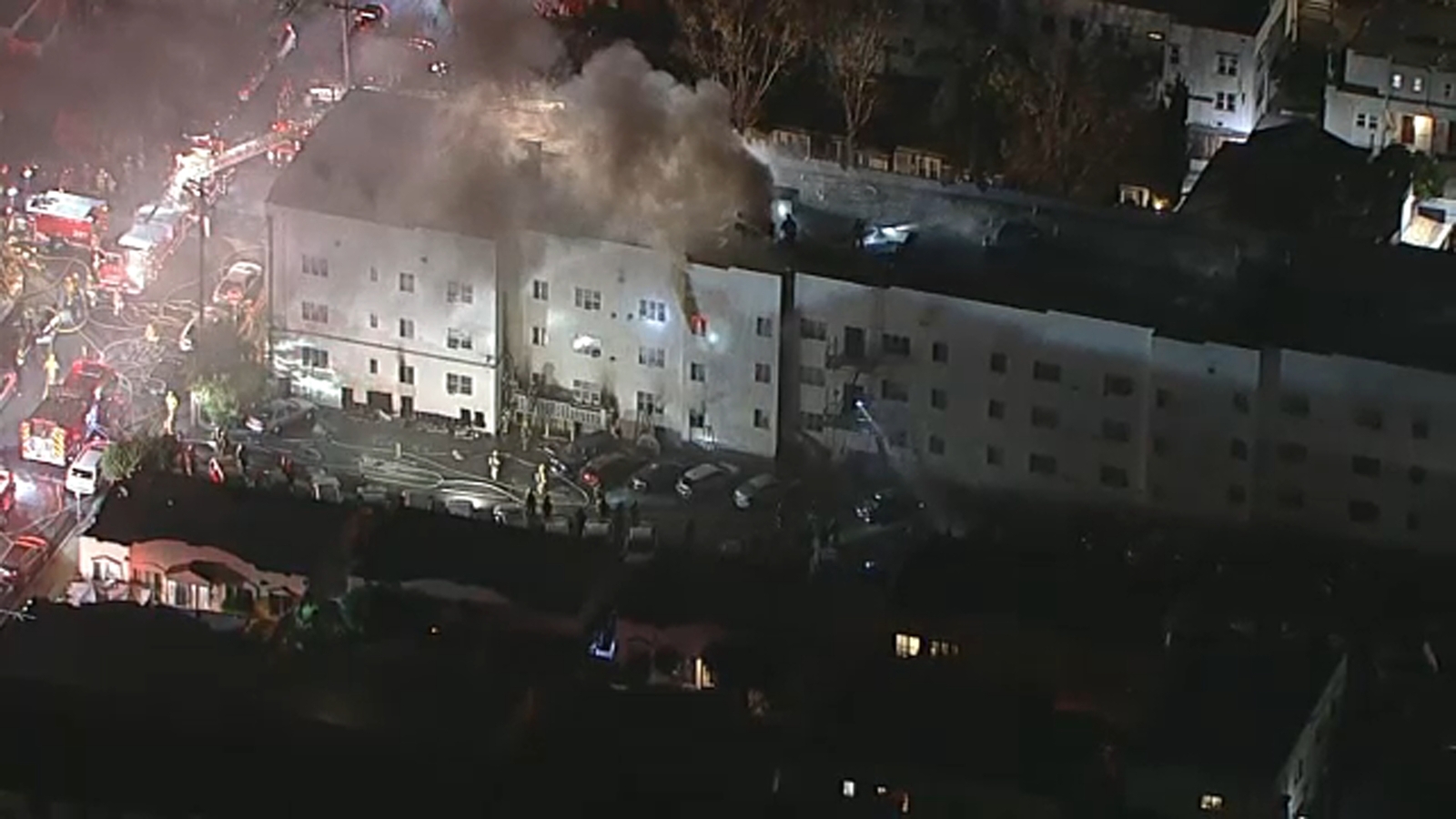Basement fire at East Hollywood apartment building spreads to several units, prompting evacuations