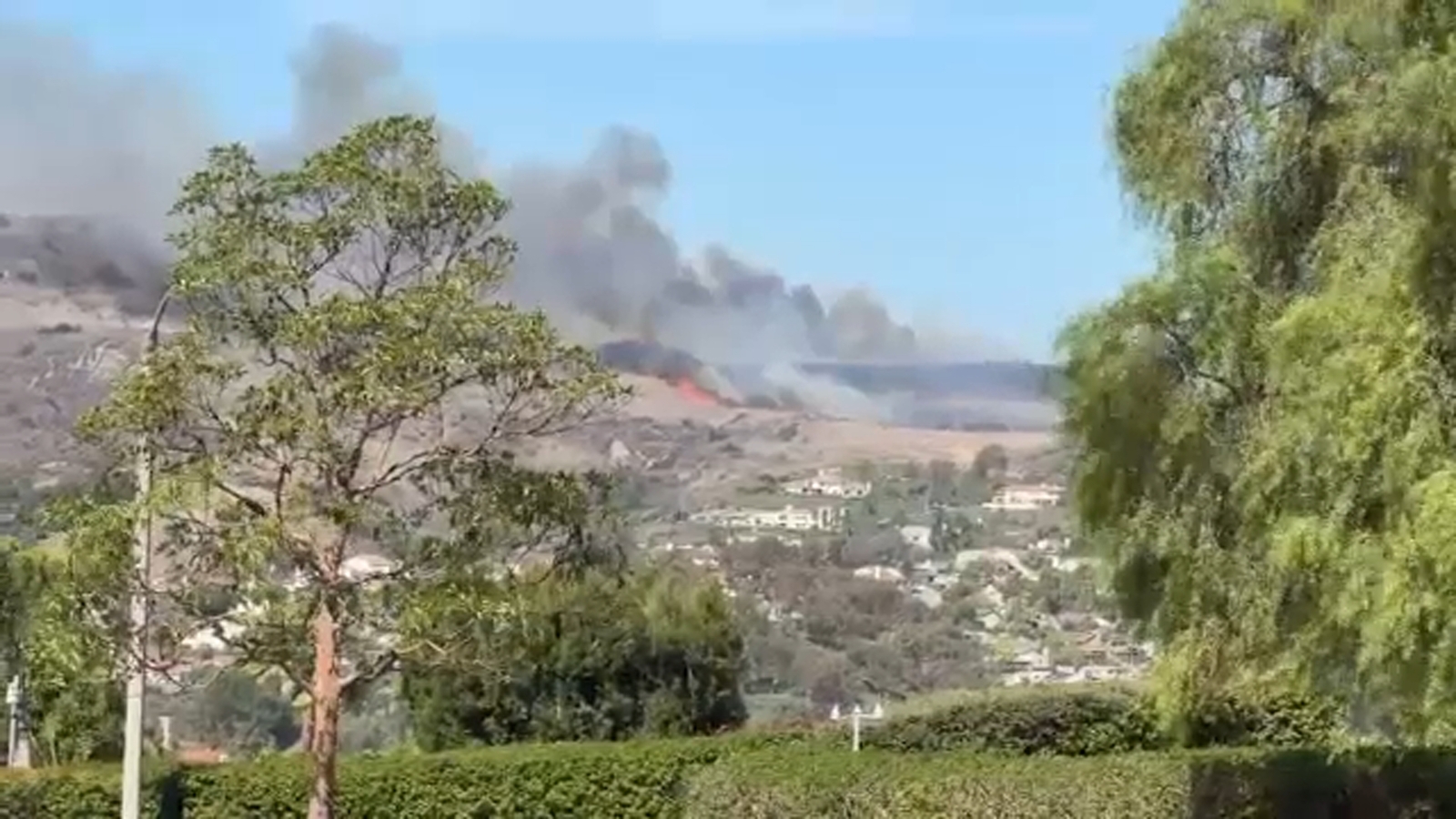 Brush fire burns at least 50 acres amid heat advisory in San Clemente