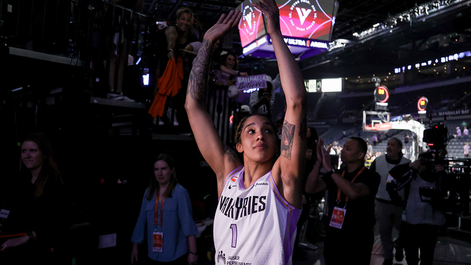 Golden State Valkyries and Atlanta Dream face off in game 1 of WNBA finals in San Francisco's Chase Center