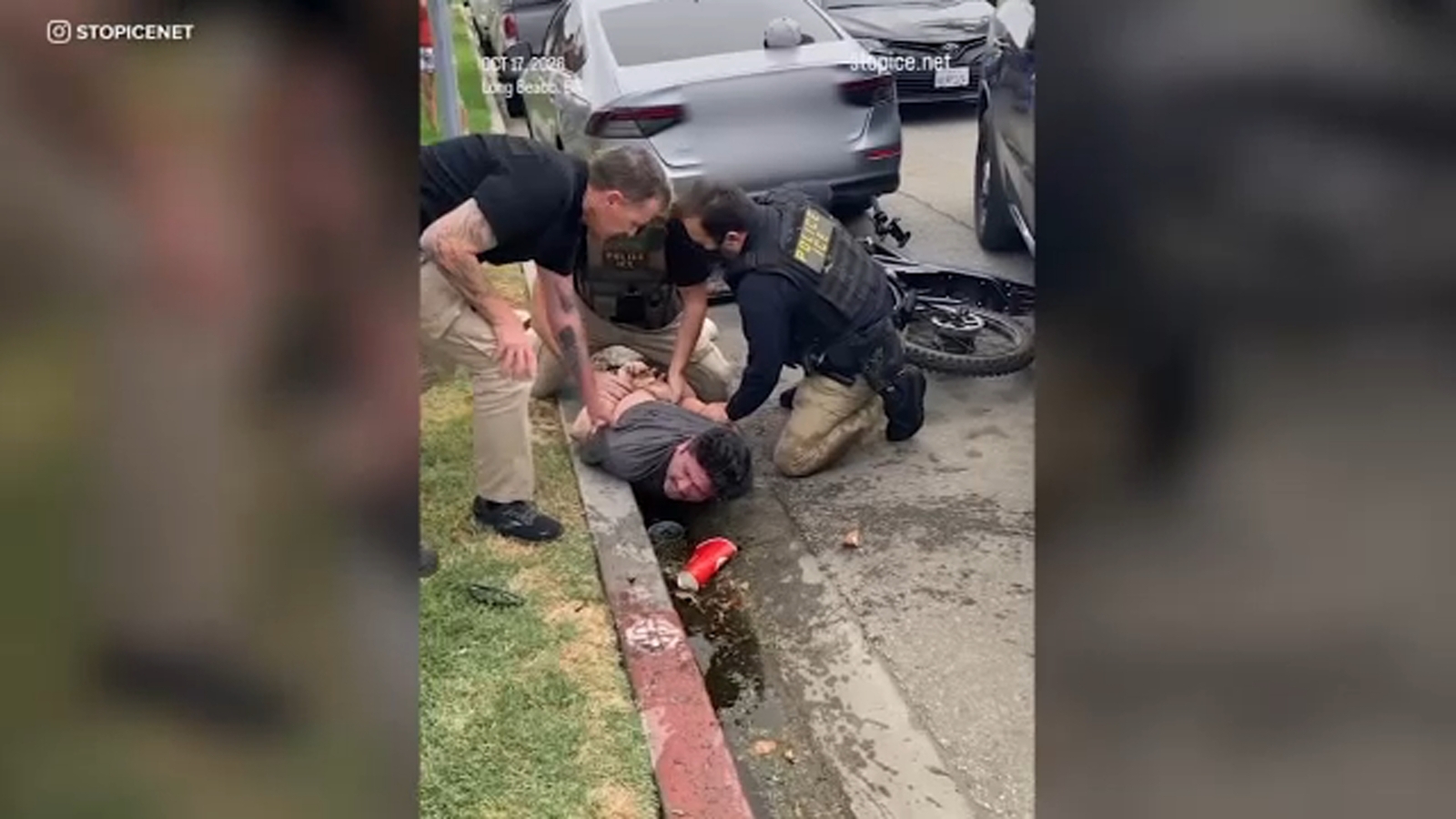 ICE agents accused of breaking man's arm in dramatic arrest caught on video in Long Beach