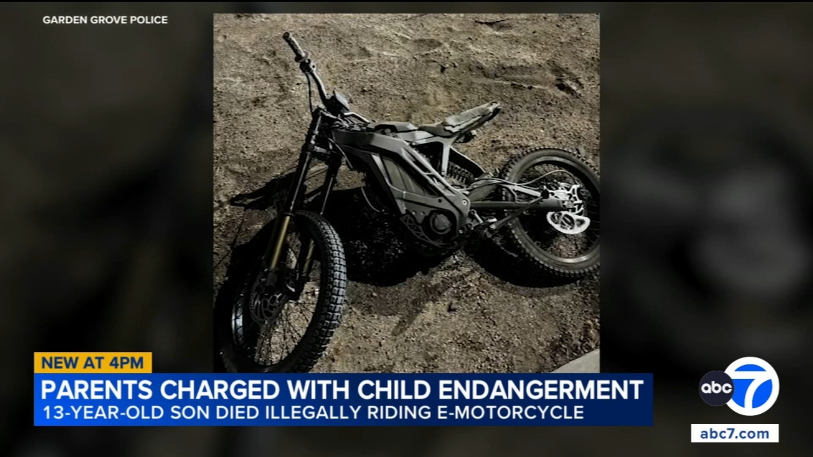 OC parents of teen killed while riding e-motorcycle charged with child endangerment
