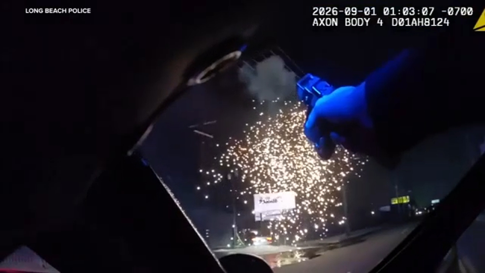 New bodycam video shows Long Beach police confronting alleged gunman after chase ends in DTLA crash