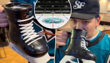 Sharks put wild new spin on the ‘shoey’ for season opener to fans drunken delight