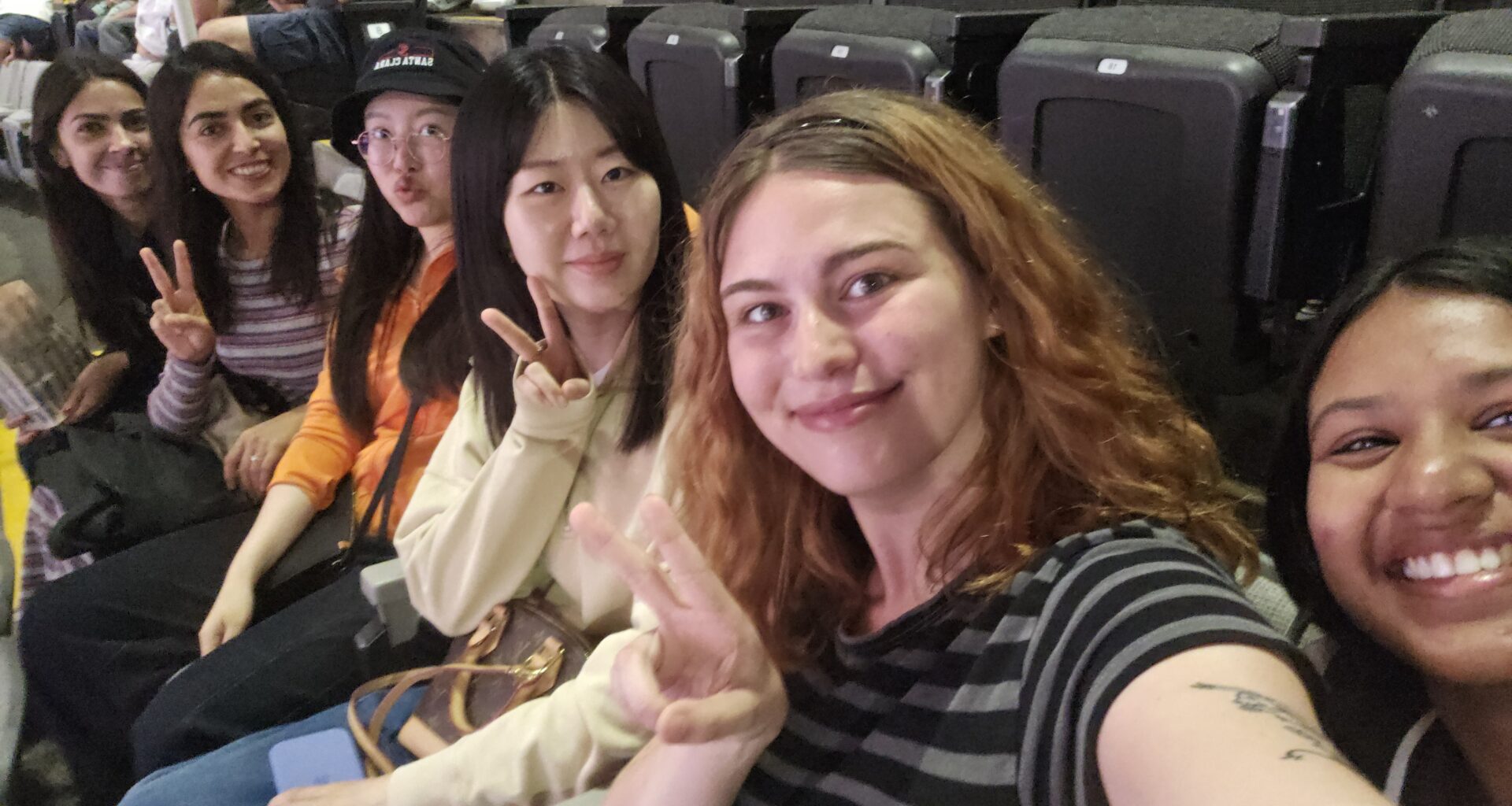 Students sitting in the Audience for the Monster Jam
