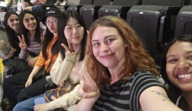 Students sitting in the Audience for the Monster Jam