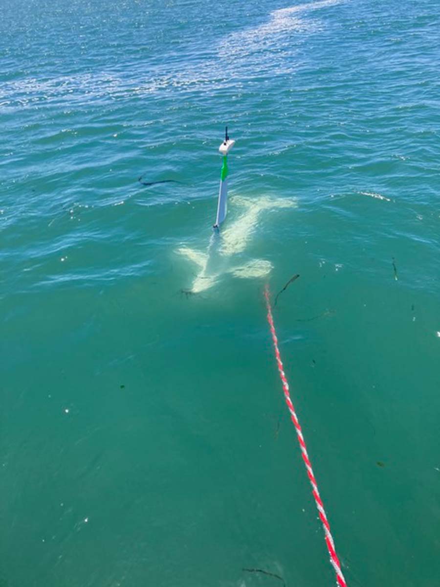Testing kite prototype in San Francisco Bay.
