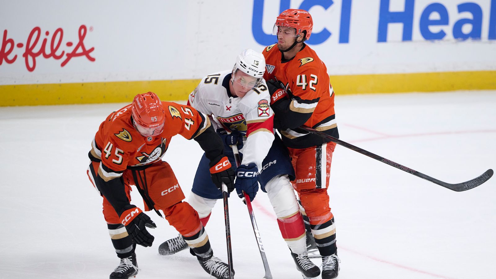 TST Images: Ducks defeat Panthers, 3-2, at Honda Center