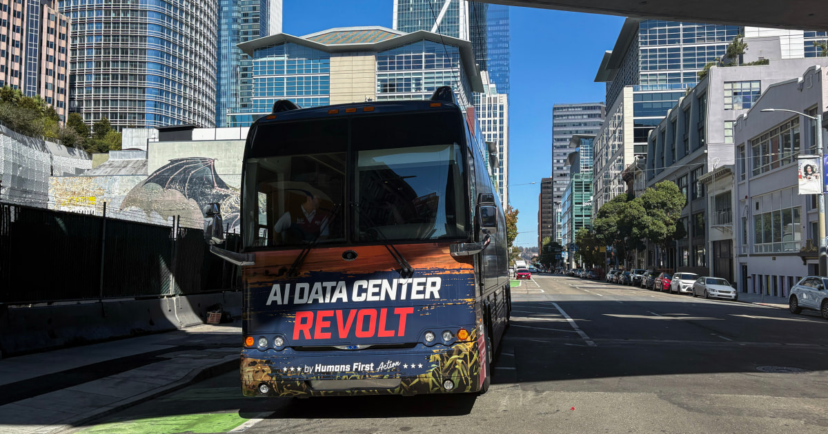 Conservative activists protest AI data centers at San Francisco Big Tech headquarters