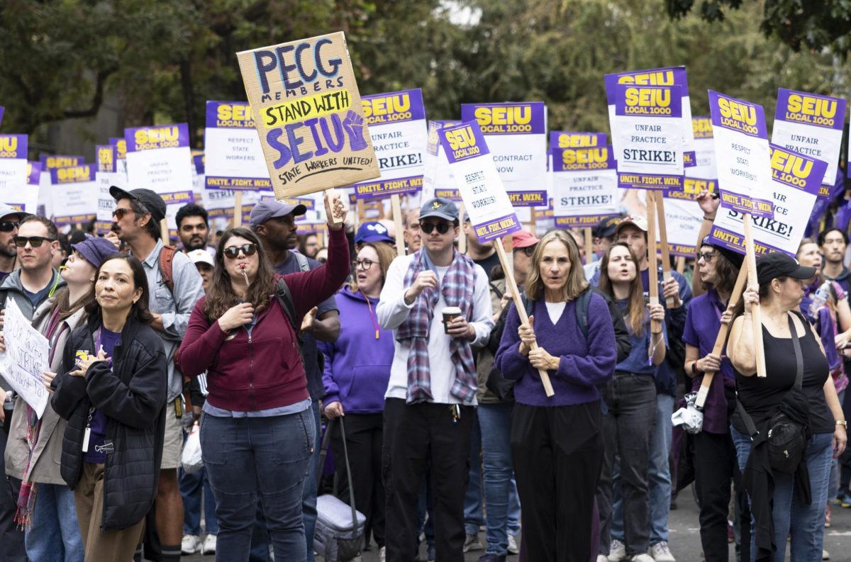 SEIU Local 1000 held a one-day strike in Sacramento and other cities across the state. The strike was a rallying cry against what union leaders are calling ‘bad-faith’ negotiating from the Newsom administration.