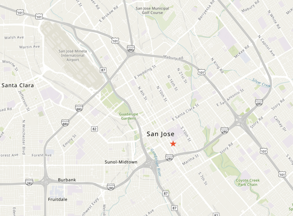 349 South 4th Street Site Location, image via ArcGIS Online