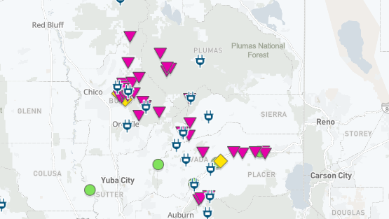 MAP: PG&E PSPS outages in California