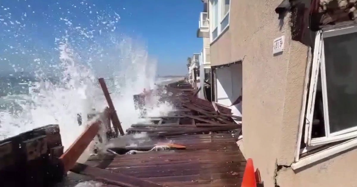 At least 8 Long Beach homes red-tagged as residents brace for high surf