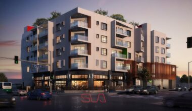 Wood framing rising for mixed-use project at 5843 W. Pico Blvd.