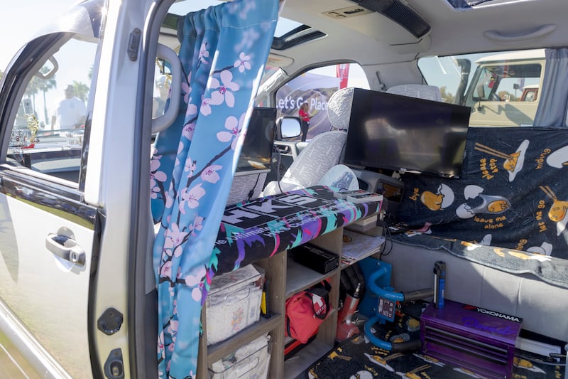 Interior of a van