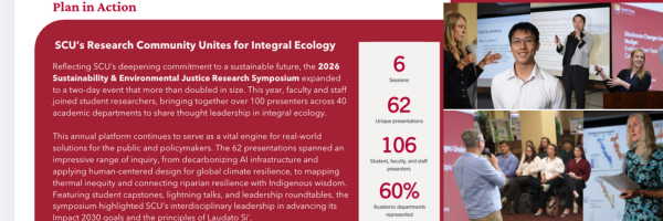 Collage of pages from the Leading through Laudato Si 2026 Annual Progress Update