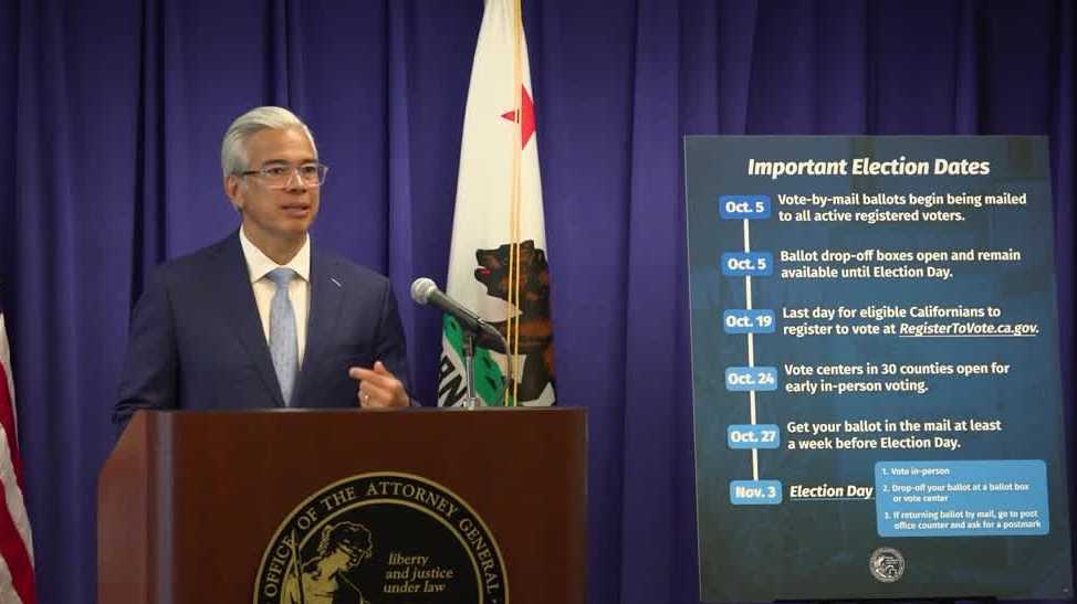 California AG emphasizes secure voting by mail ahead of Election Day