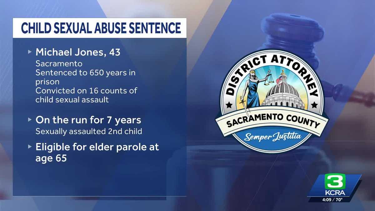 Sacramento man sentenced to 650 years to life for sexually assaulting two children