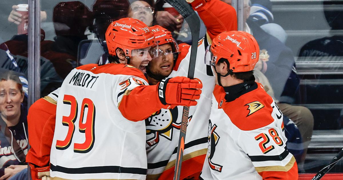 Judd Caulfield scores first NHL goal to help the Ducks beat the Jets 5-1