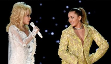 Miley Tears Up In Emotional Tribute To Dolly Parton At Hollywood Bowl Show