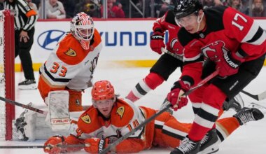 Gritsyuk and Hischier score in 1st period in the Devils' 4-1 victory over the Ducks | National Sports