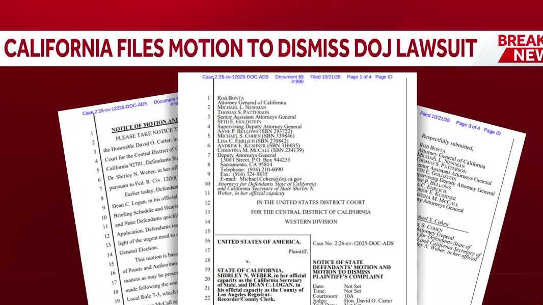 California seeks to dismiss federal voter rolls lawsuit